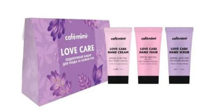 фото упаковки Cafe mimi Набор Love care для ухода за кожей рук