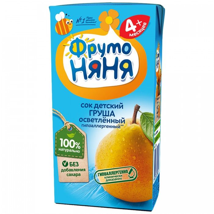 фото упаковки Фрутоняня сок осветленный Груша