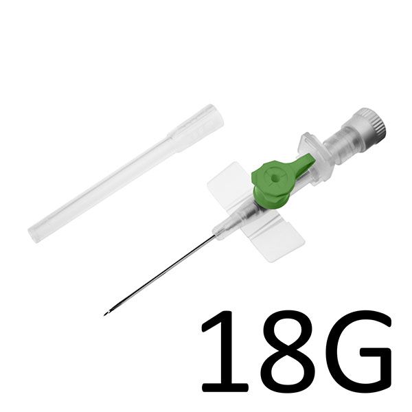 SFM Катетер внутривенный (канюля) с портом, 18G (1,30х45мм), код зеленый, 100 шт.