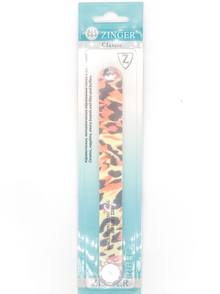 фото упаковки Zinger пилка наждачная 2-х сторонняя Леопард