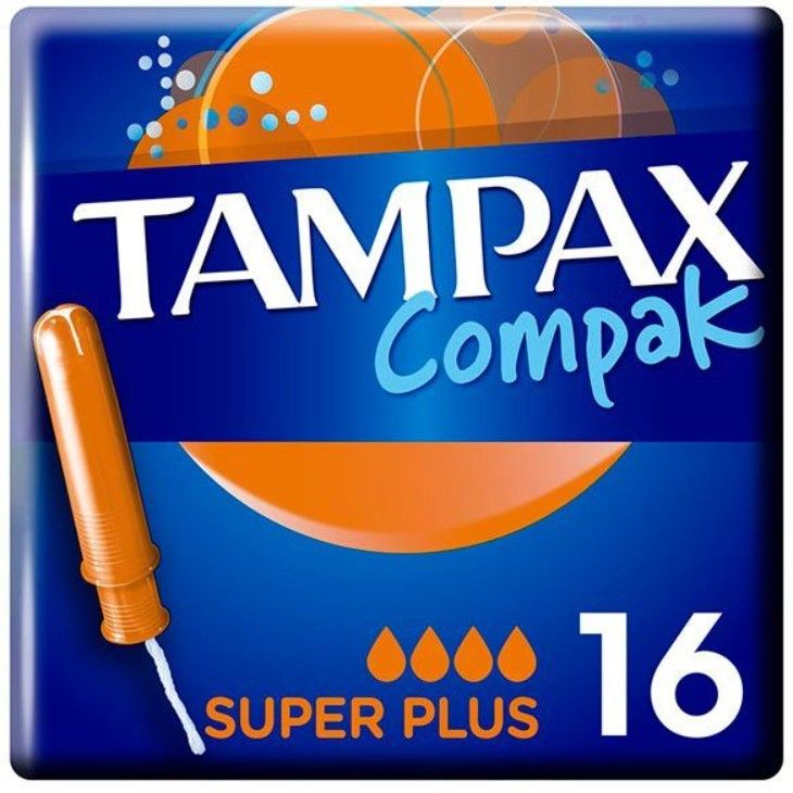 фото упаковки Tampax Compak super plus тампоны с аппликатором, 16 шт. фото упаковки Tampax Compak super plus тампоны с аппликатором
