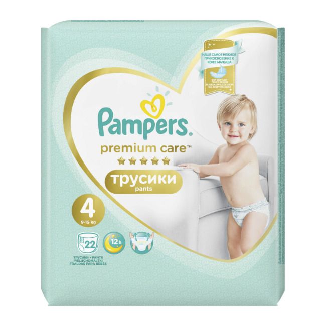 фото упаковки Pampers Premium Care pants Подгузники-трусики детские 
