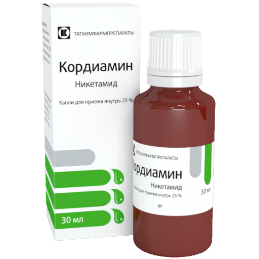 фото упаковки Кордиамин, 25%, капли для приема внутрь, 30 мл, 1 шт. фото упаковки Кордиамин