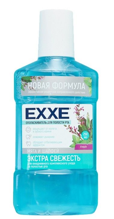 Exxe Ополаскиватель полости рта Экстра свежесть, ополаскиватель полости рта, 250 мл, 1 шт.