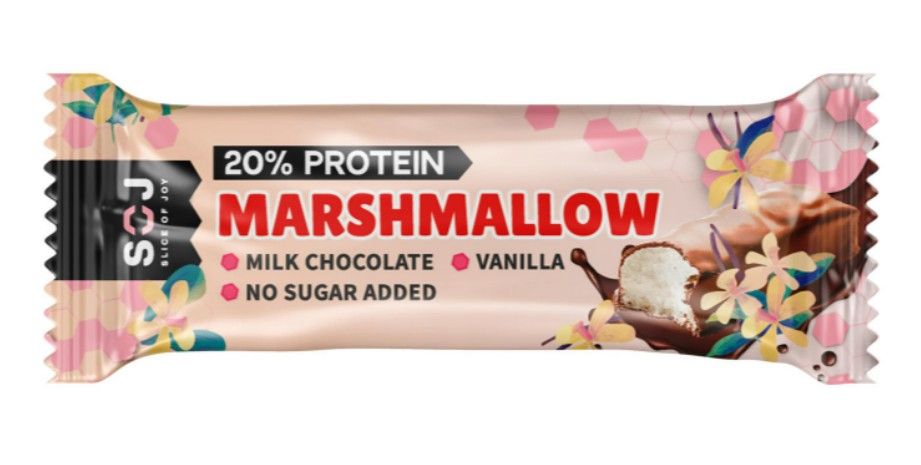 фото упаковки SOJ Протеиновый батончик с ванилью в молочном шоколаде