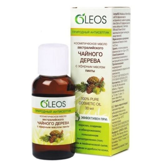 Oleos Природный антисептик Масло австралийского Чайного дерева с маслом пихты, масло косметическое, 30 мл, 1 шт.