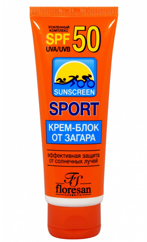 Floresan Sport Крем солнцезащитный SPF50, формула 106, крем, 60 мл, 1 шт.