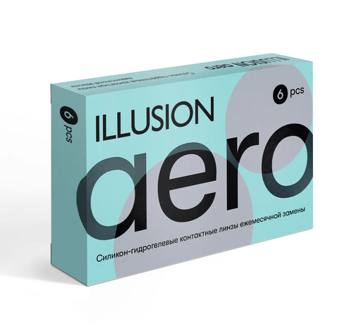 Illusion Aero Линзы контактные ежемесячной замены, -5.25, 8.6, 6 шт.