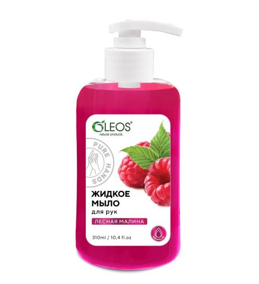 Oleos Мыло жидкое для рук, малина, 310мл, 1 шт.