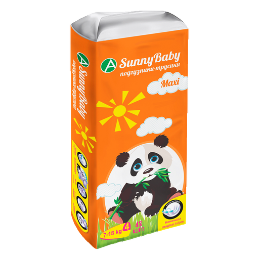 Sunnybaby Подгузники-трусики детские maxi, 7-18 кг, 48 шт.