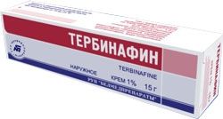 Тербинафин, 1%, крем для наружного применения, 15 г, 1 шт.