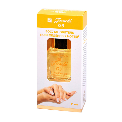 Frenchi G3 Восстановитель поврежденных ногтей, с витаминами, 11 мл, 1 шт.