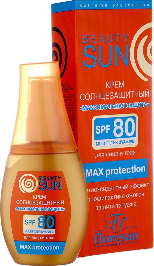 Floresan beauty sun крем солнцезащитный Максимальная Защита, формула 284, крем, 75 мл, 1 шт.