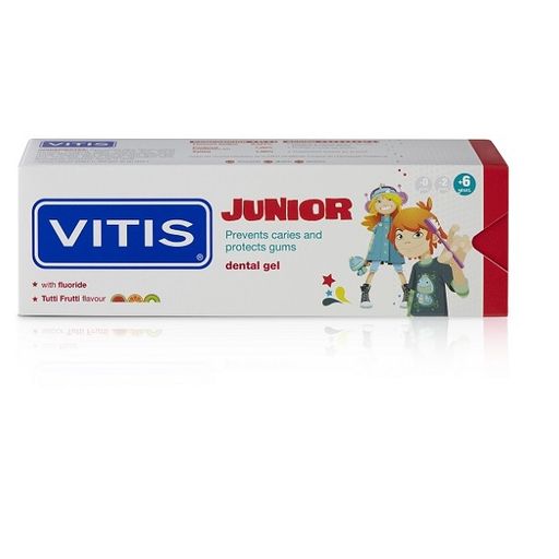 Vitis Junior Зубная паста-гель, с 6 лет, паста-гель, тутти-фрутти, 75 мл, 1 шт.