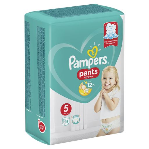 Pampers Pants Подгузники-трусики детские, р. 5, 12-17 кг, 15 шт.