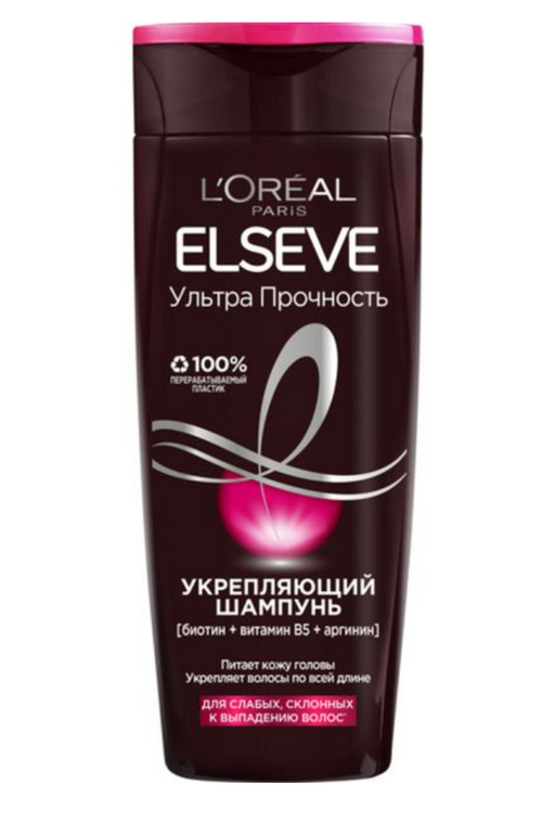 Elseve Шампунь для волос ультра Прочность, шампунь, укрепляющий, 400 мл, 1 шт.