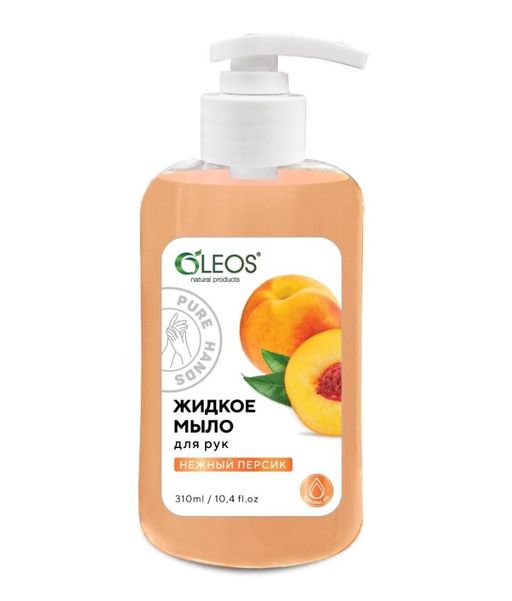 Oleos Мыло жидкое для рук, Нежный персик, 310мл, 1 шт.